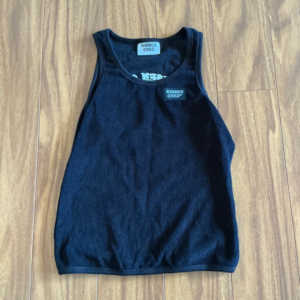 Hidden Cult Terrycloth Black Tank Top